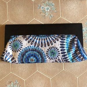 Long Hand Clutches Fabric Purse